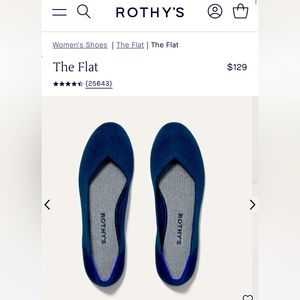 Rothy's, The Flat, Navy blue, size 8. Perfect condition!
